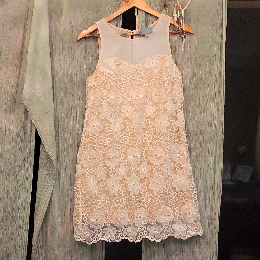 Skies are blue retro mini dress